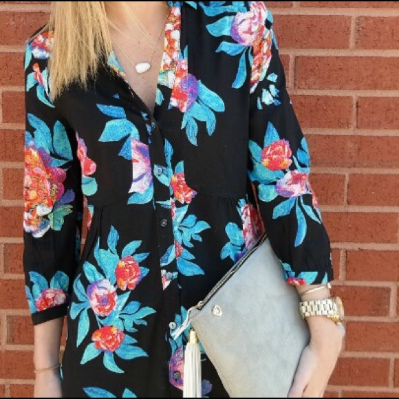 Anthropologie Woodland Walk Button Down