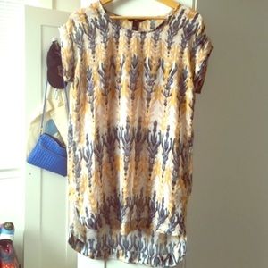 H&M tribal print chiffon tunic