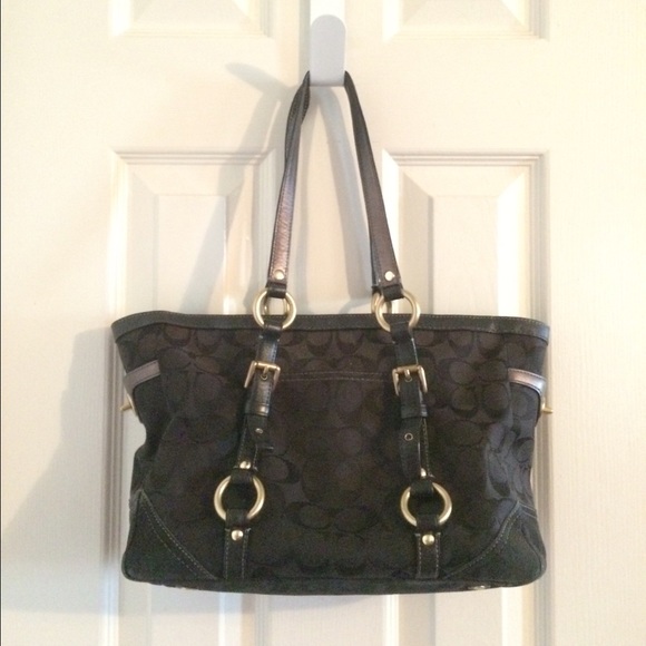 Authentic Coach Black Logo Bag