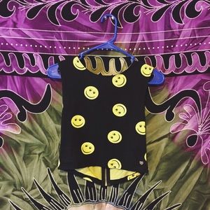 Smiley Skull Crop Top