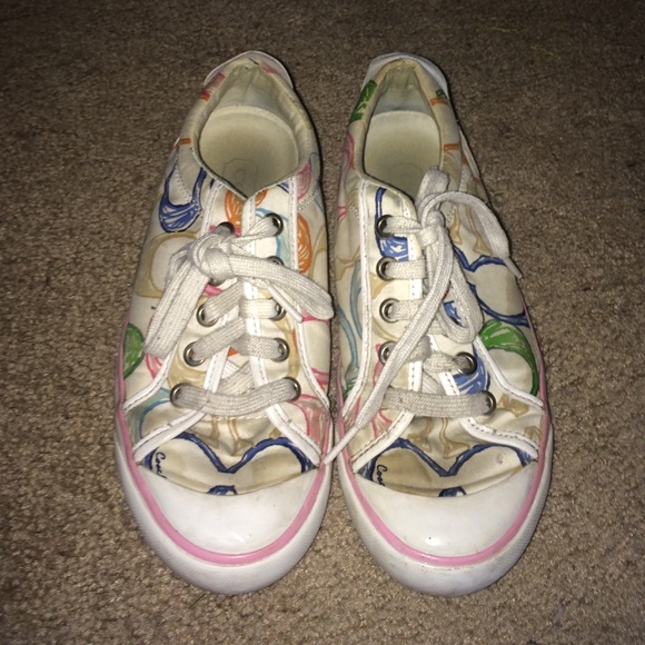 Authentic Coach Spring Color Logo Sneakers