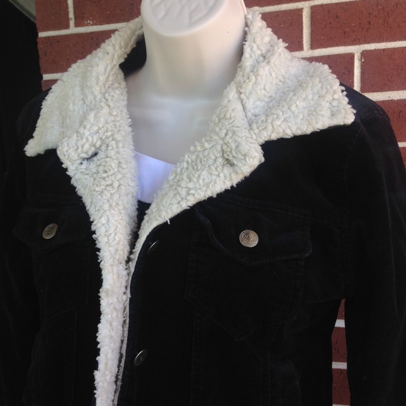 Black corduroy jacket with lining