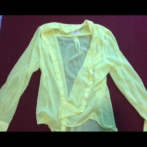 Long sleeve neon yellow shirt