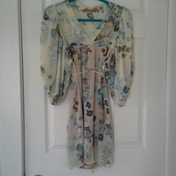 Semi Sheer Floral Dress