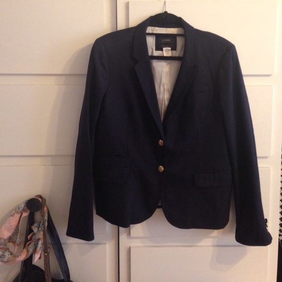 J. Crew Navy Wool Schoolboy Blazer