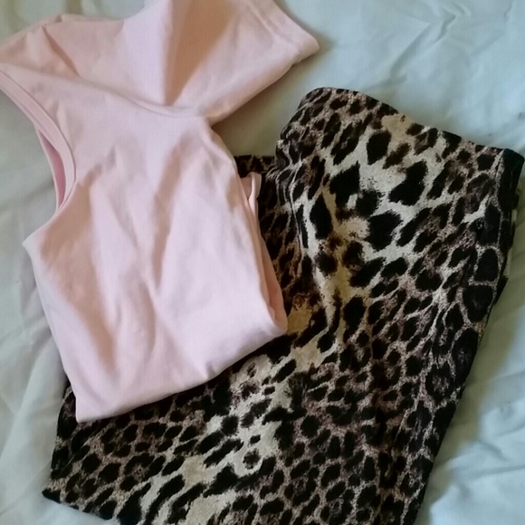 Leopard print pencil skirt