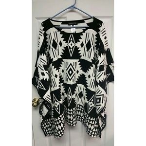 Jones New York Aztec poncho