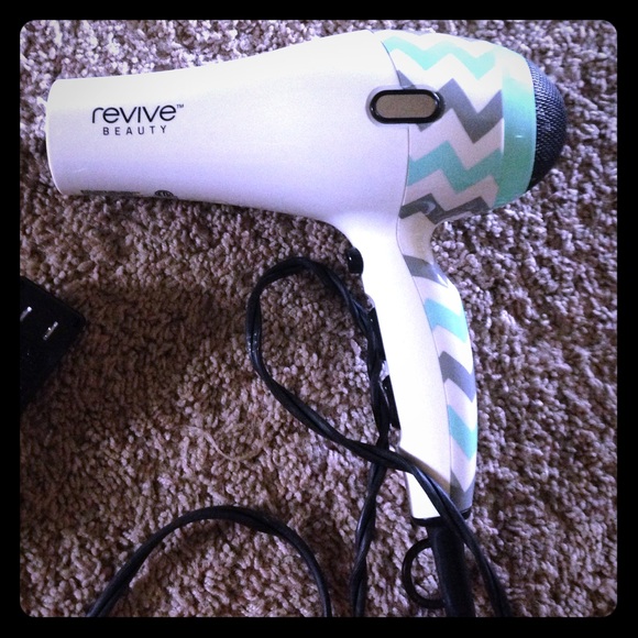 Mint chevron print blow dryer