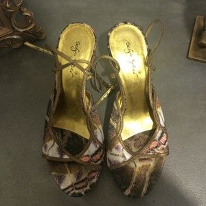 Sergio Zelcer bronze evening shoes