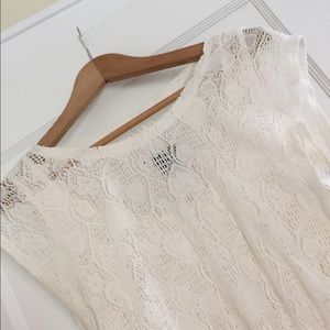 Heart detailed cream dress/tunic
