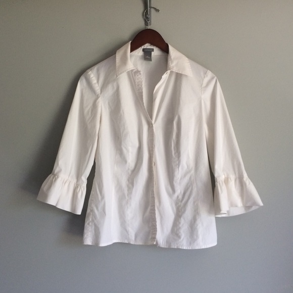 Ann Taylor Button Down with Bell Sleeves
