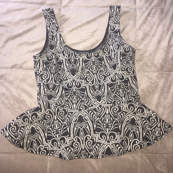Bebe peplum black and white