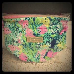 Lilly Pulitzer pouch in "spill the juice"