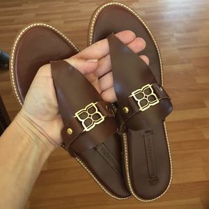 BCBGMAXAZRIA Leather Thong Sandals
