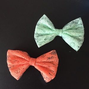 Lace hair bows