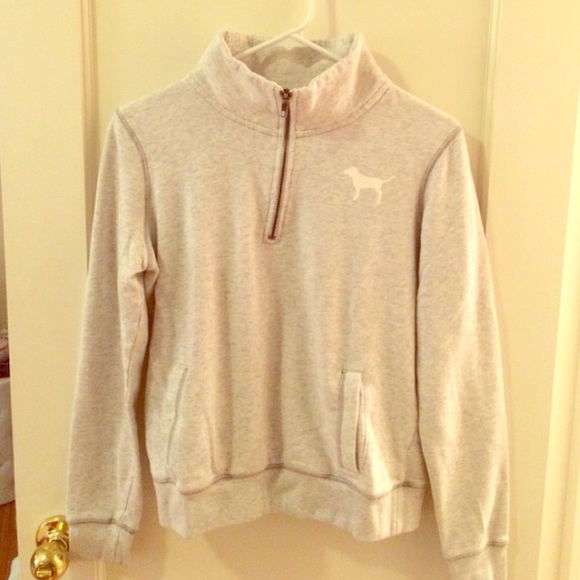 Victoria's Secret Sweaters - Victoria secret love pink half zip up