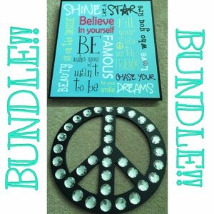 Positive decoration and peace sign