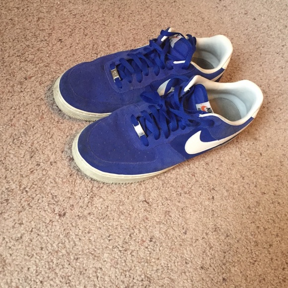 Men's suede blue Air Force 1's