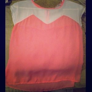 SIZE S AGACI PINK AND WHITE BLOUSE