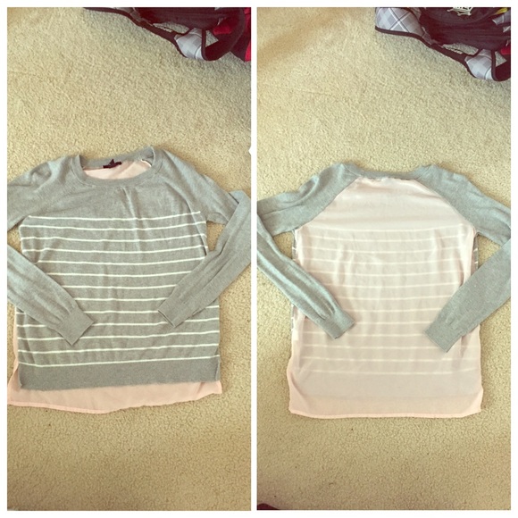 Long sleeve sweater with sheer back