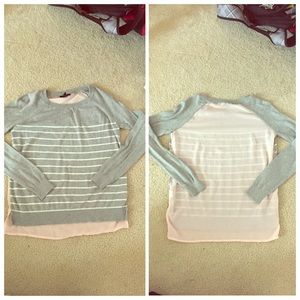 Long sleeve sweater with sheer back
