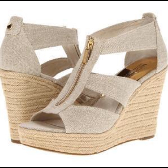 Michael Kors Tan Zip Wedges - Picture 1 of 4