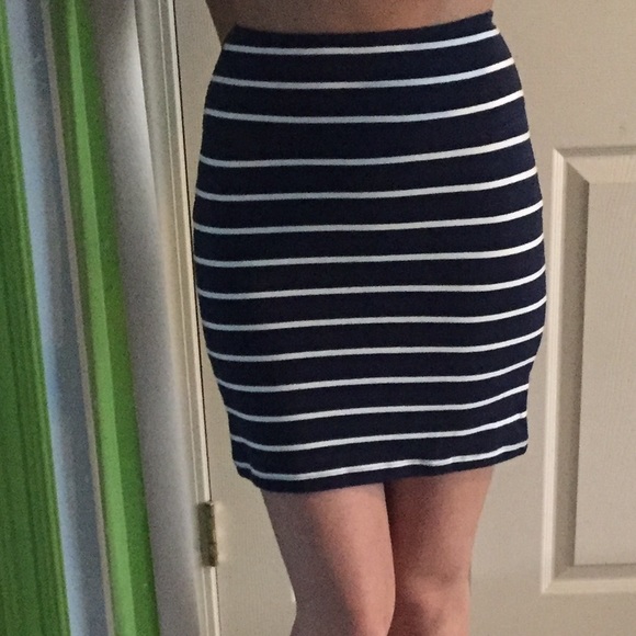Navy & white skirt