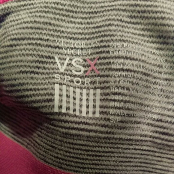 VSX Pink and B&W Striped Sports Bra !New! - Picture 3 of 3
