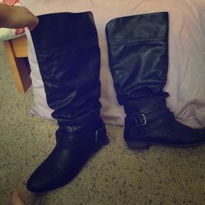 Black riding boots