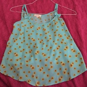 Charlotte rouse yellow and teal sunflower shirt