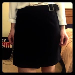 Forever 21 black warp-around skirt