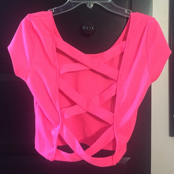 Pink crop top