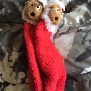 Festive fuzzy socks