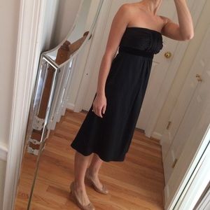 Banana republic black strapless dress