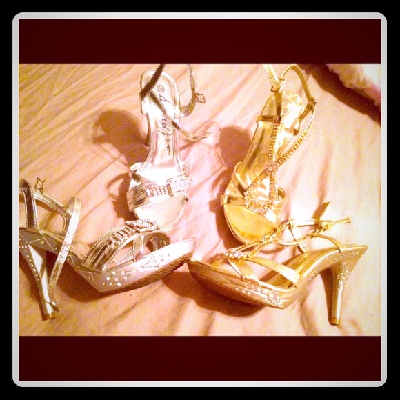 Silver&Gold heel shoes