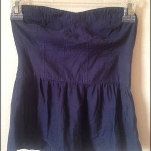 Navy blue tube top