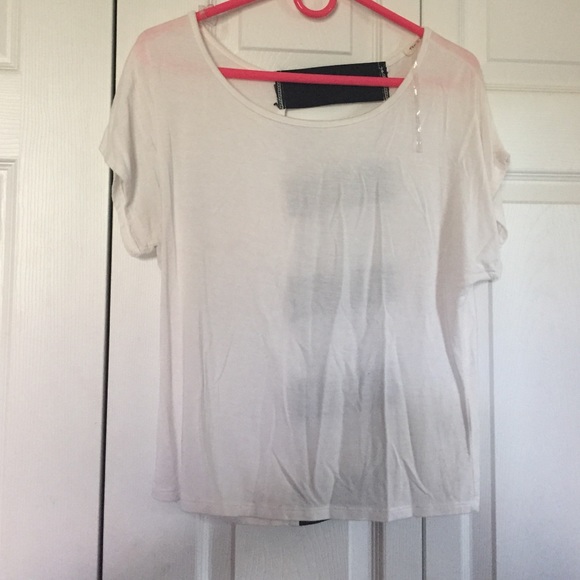 White shirt with back detail