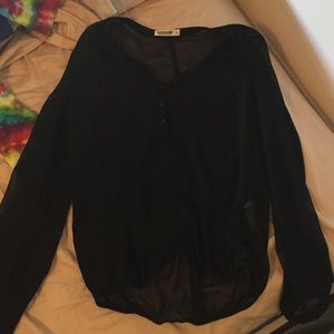 Black sheer top