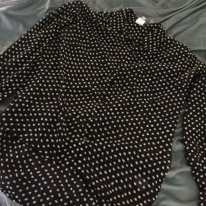 Polka dot sheer shirt