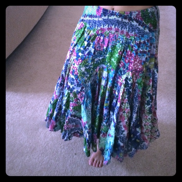 Beautiful floral cotton skirt