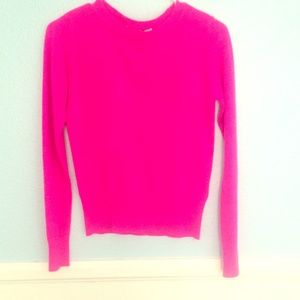 Hot pink fleece sweater