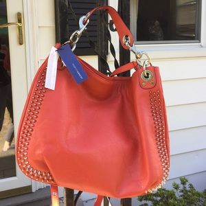 NWT Rebecca Minkoff studded coral luscious hobo