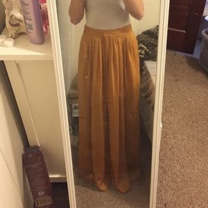 Gold maxi skirt