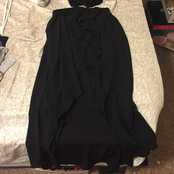 Long Black high/low skirt