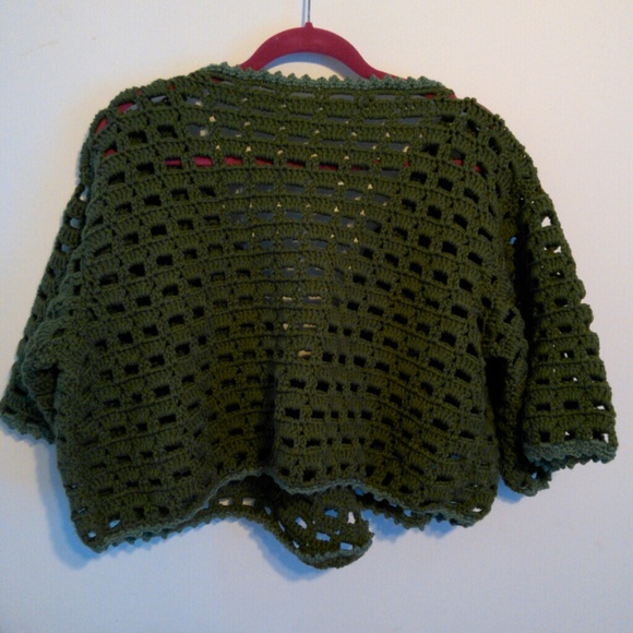Handmade Forest Green Jacket; One Size - Picture 2 of 3