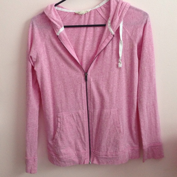 pink zip hoodie