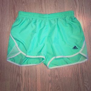 Neon Green Adidas Athletic Shorts