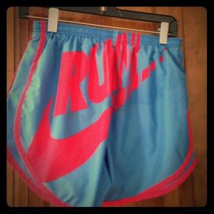 Nike tempo shorts with RUN on back