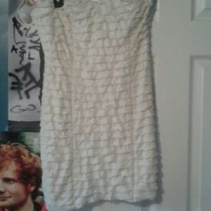 Beautiful White strapless cocktail dress