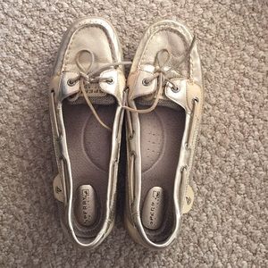 Metallic Gold Sperry Top-Sider Boat Shoes